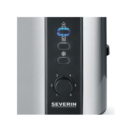 Severin AT 2589 - kahe avaga röster 800 W/230 V, roostevabast terasest/must