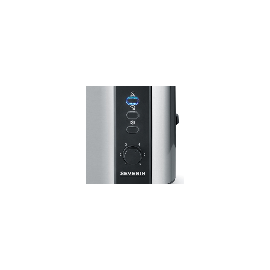 Severin AT 2589 - kahe avaga röster 800 W/230 V, roostevabast terasest/must