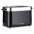 Severin AT 9264 - Kahe avaga röster 800W/230V roostevaba teras/must