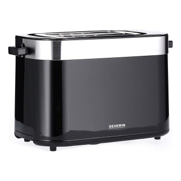 Severin AT 9264 - Kahe avaga röster 800W/230V roostevaba teras/must