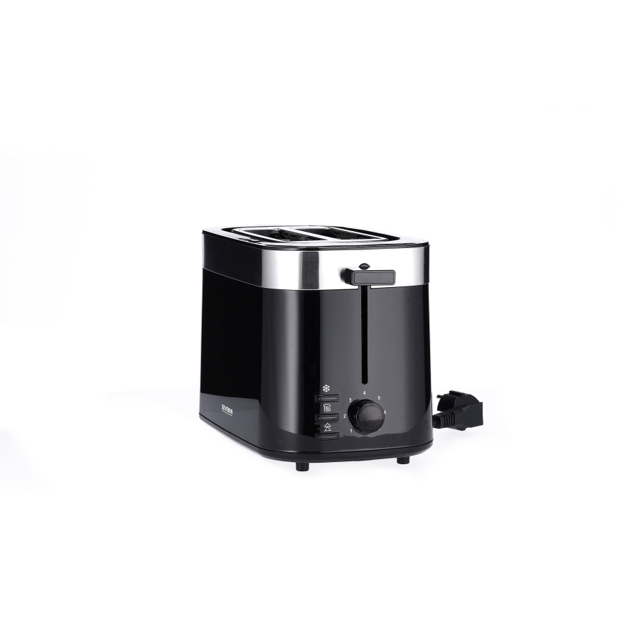 Severin AT 9264 - Kahe avaga röster 800W/230V roostevaba teras/must