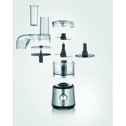 Severin KM 3865 - toiduhakkija 400 W/230 V, roostevaba teras/must