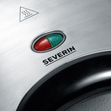 Severin SA 2969 - Toster 700W/230V roostevaba teras/must