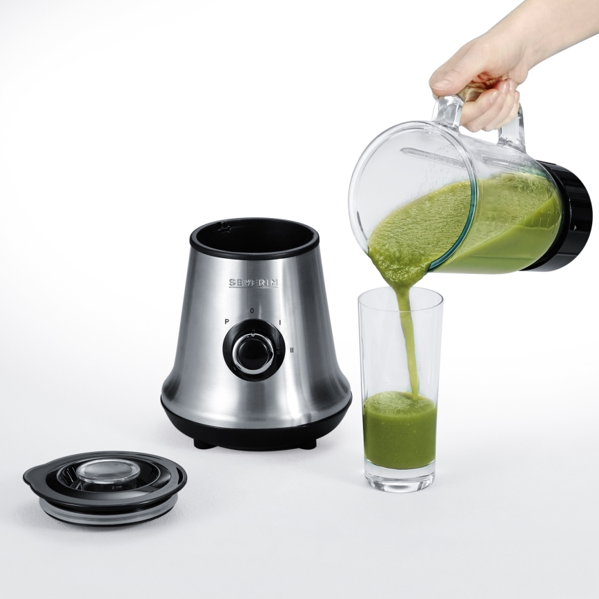 Severin SM 3737 - Lauablender 1 l 500 W/230 V roostevaba teras/must