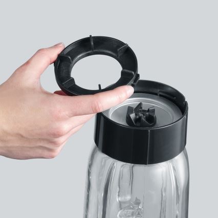 Severin SM 3737 - Lauablender 1 l 500 W/230 V roostevaba teras/must