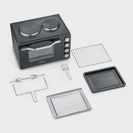 Severin TO 2074 - konvektsioonahi grilliga ja keeduplaatidega 2500W/230V 30 l must