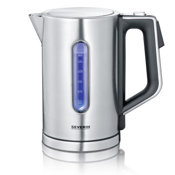 Severin WK 3418 - kiire kuumutusega elektriline veekeetja 1,7 l 3000W/230V roostevaba teras/must