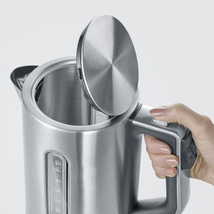 Severin WK 3418 - kiire kuumutusega elektriline veekeetja 1,7 l 3000W/230V roostevaba teras/must