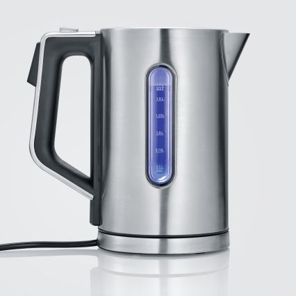 Severin WK 3418 - kiire kuumutusega elektriline veekeetja 1,7 l 3000W/230V roostevaba teras/must