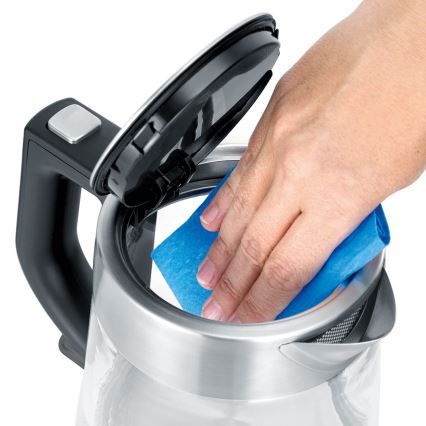 Severin WK 3468 - Elektriline veekeetja 1 l 2200 W/230 V roostevaba teras/klaas