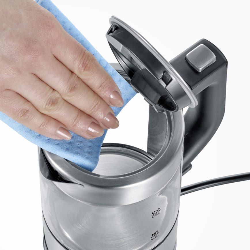 Severin WK 3472 - Kiirveekeetja 0,5 l 1100W/230V roostevaba teras/klaas