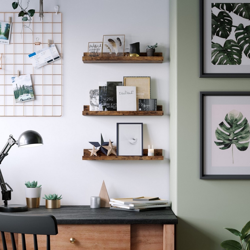 SHELFY 3-osaline seinariiulite komplekt, pruun