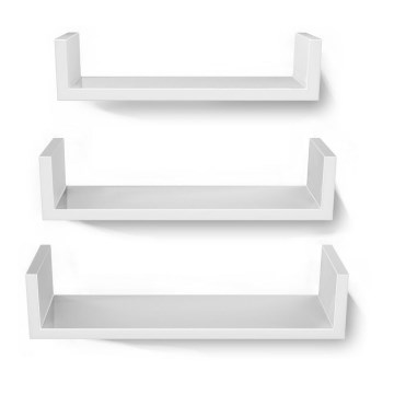 SHELFY 3‑osaline seinariiulite komplekt, valge