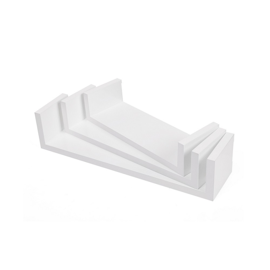 SHELFY 3‑osaline seinariiulite komplekt, valge