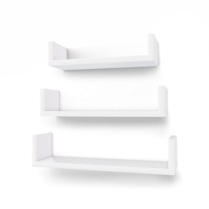 SHELFY 3‑osaline seinariiulite komplekt, valge