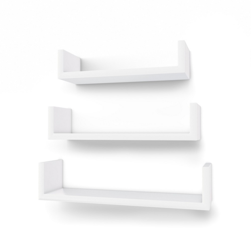 SHELFY 3‑osaline seinariiulite komplekt, valge