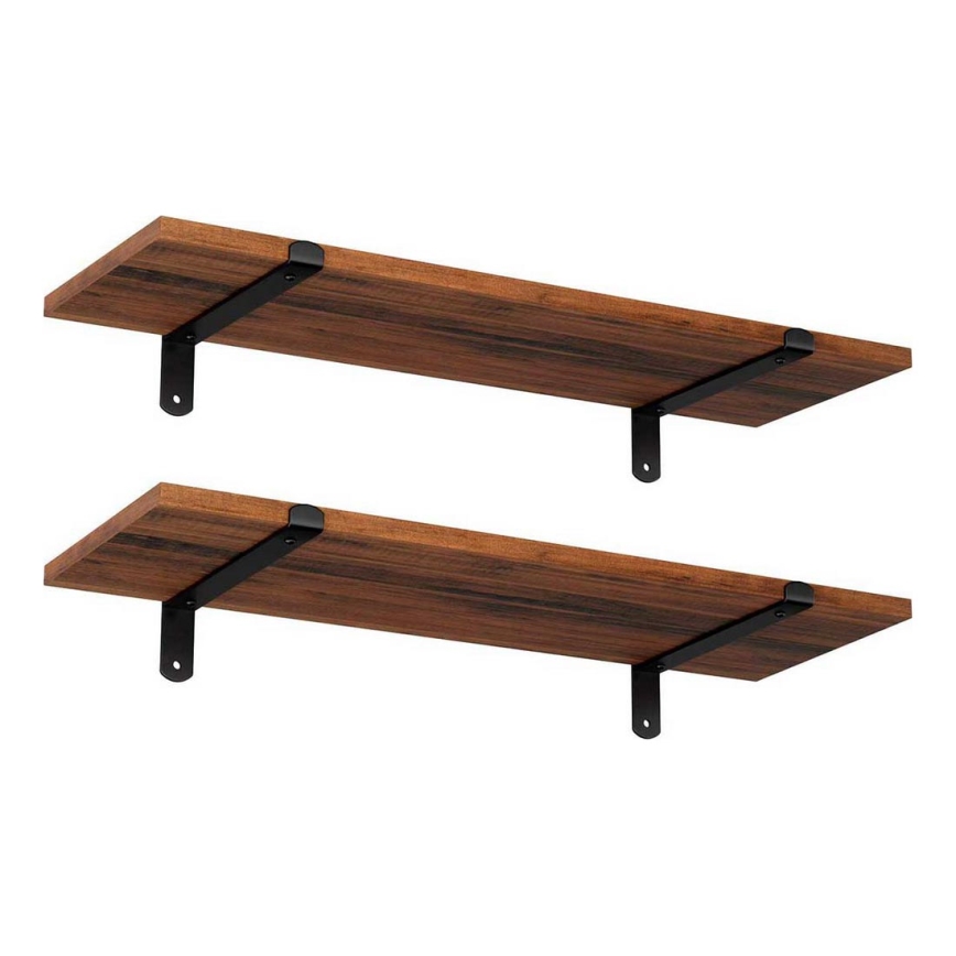 SHELFY seinariiulide komplekt, 2 tk, pruun/must