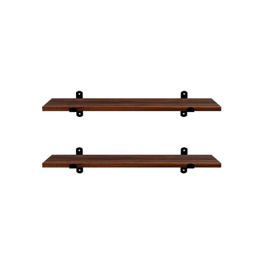 SHELFY seinariiulide komplekt, 2 tk, pruun/must