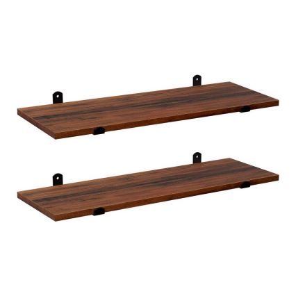 SHELFY seinariiulide komplekt, 2 tk, pruun/must