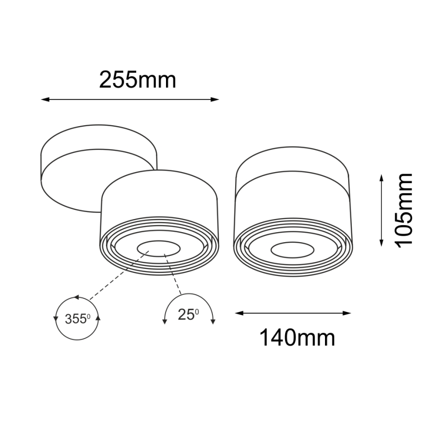 Shilo - Kohtvalgusti 1xGU10/15W/230V must