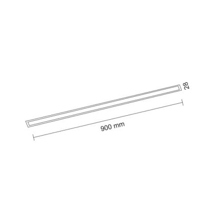 Shilo - LED Süvistatav valgusti LED/32W/230V 3000K CRI 90 must