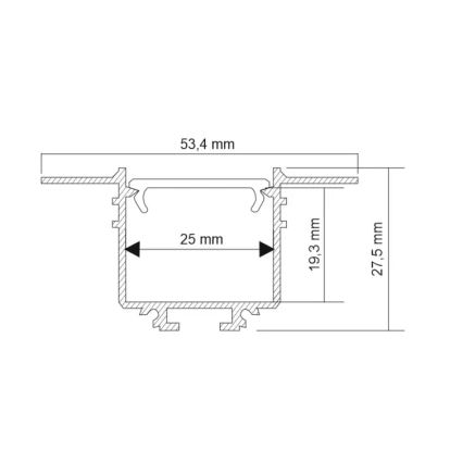Shilo - LED Süvistatav valgusti LED/32W/230V 3000K CRI 90 must