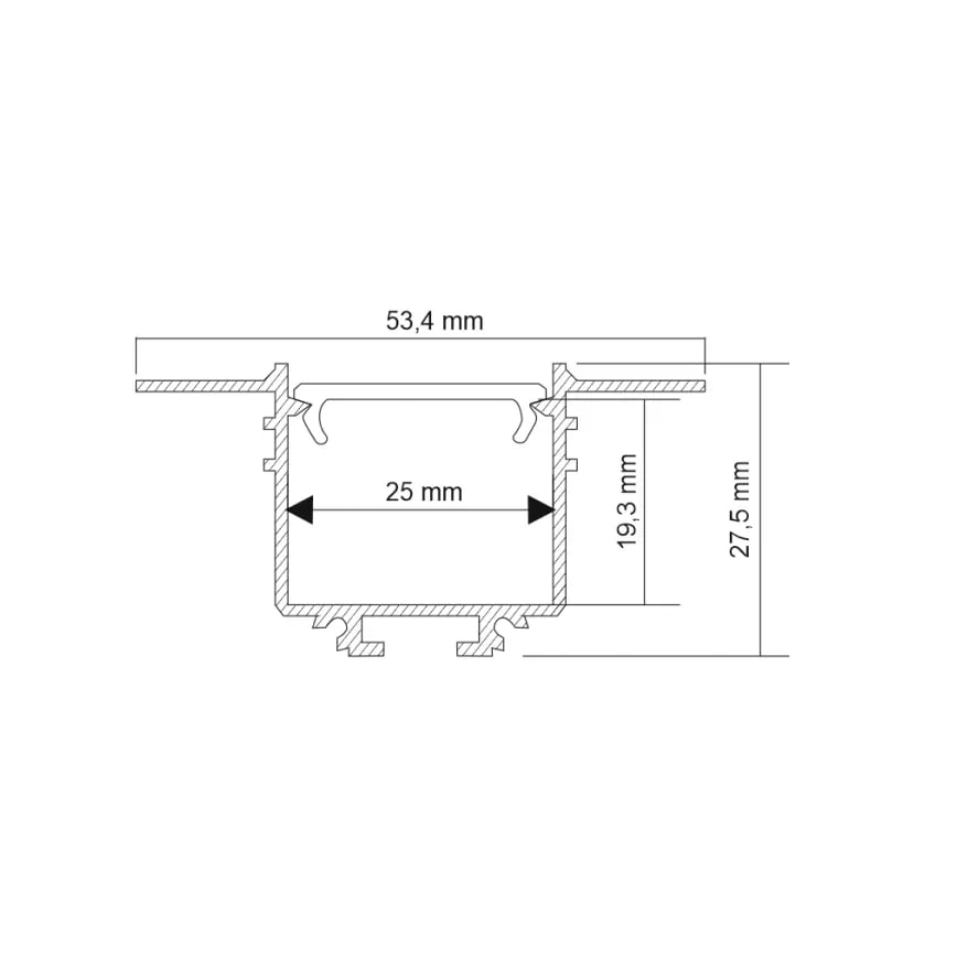 Shilo - LED Süvistatav valgusti LED/32W/230V 3000K CRI 90 must