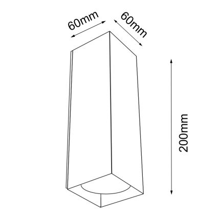 Shilo - Seinavalgusti 2xGU10/15W/230V must