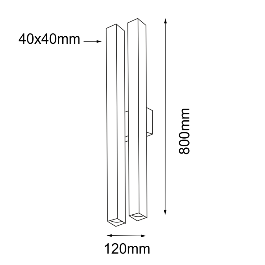Shilo - Seinavalgusti 4xGU10/15W/230V must