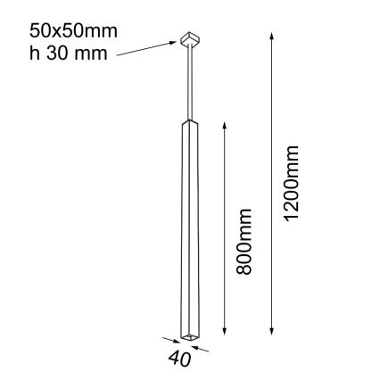 Shilo - Lühter 1xGU10/15W/230V must