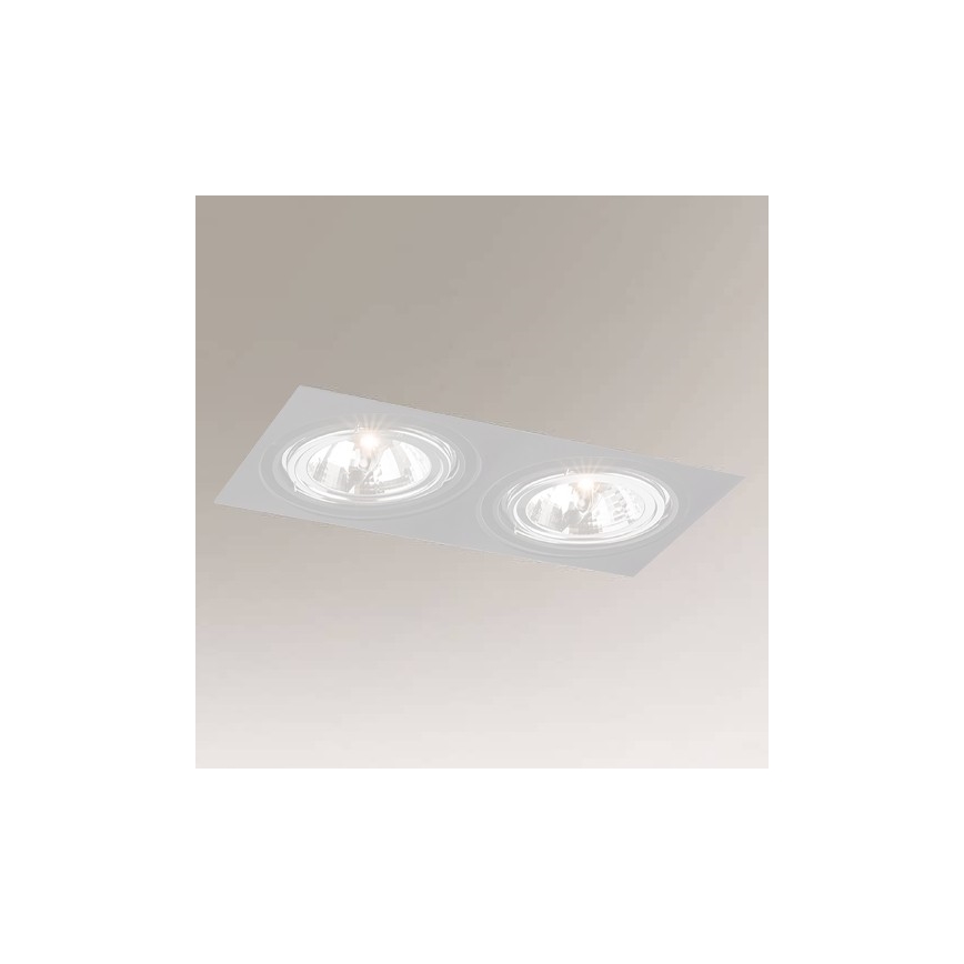 Shilo - Süvistatav valgusti 2xGU10/15W/230V valge