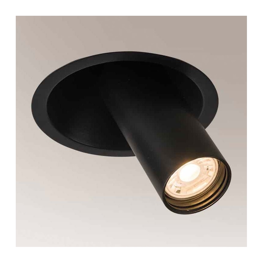 Shilo - Süvistatav kohtvalgusti 1xGU10/MR11/15W/230V d. 11 cm must