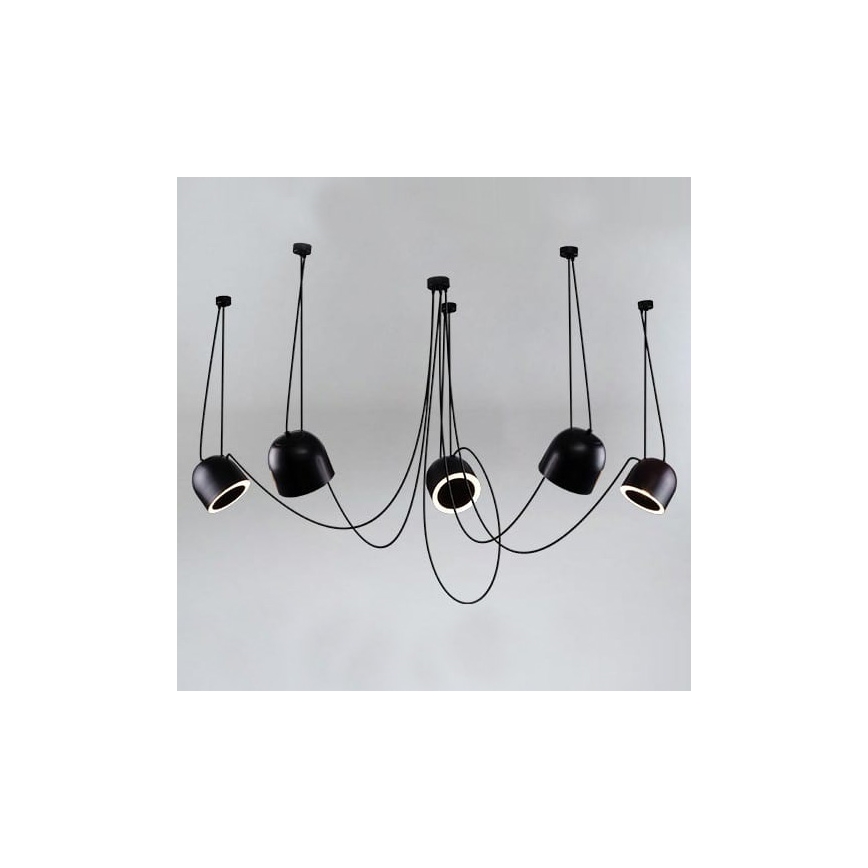 Shilo - Lühter 5xE14/15W/230V ämblik must