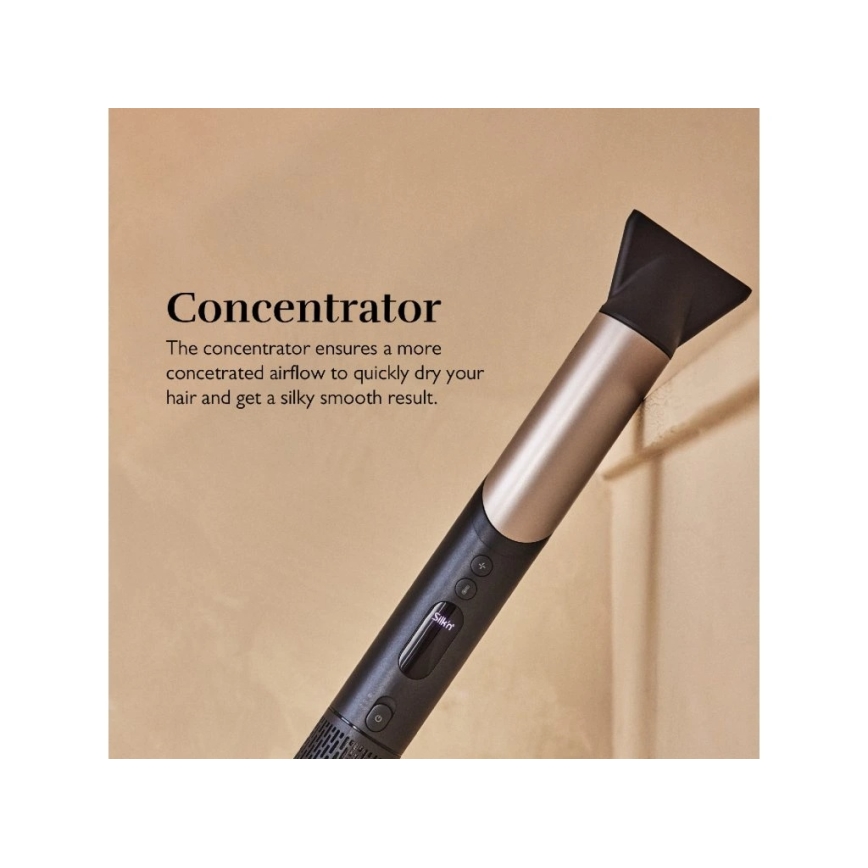 Silk’n - Juukseföön SILKYAIR FLEX 230V must/kuldne