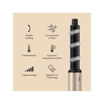 Silk’n - Juukseföön SILKYAIR FLEX 230V must/kuldne