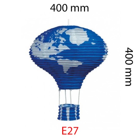Sinine lendava kuumaõhupalli vari E27 400x400 mm