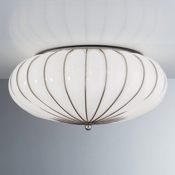 SIRU - Laevalgusti GIOVE 3xE27/60W/230V d. 48 cm matt kroom/valge Veneetsia klaas