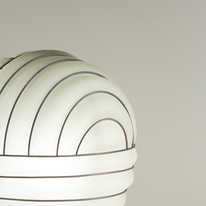 SIRU - Laualamp CARTESIO 1xE27/60W/230V pruun/valge Veneetsia klaas