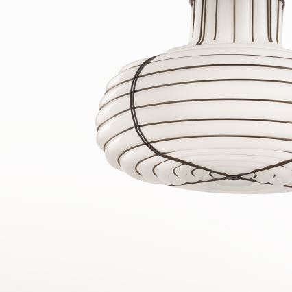 SIRU - Lühter CHAPEAU 2xE14/40W/230V matt kroom/valge Veneetsia klaas