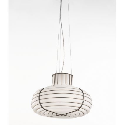 SIRU - Lühter CHAPEAU 2xE14/40W/230V matt kroom/valge Veneetsia klaas
