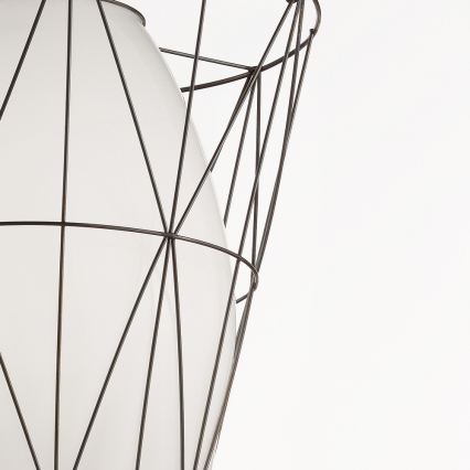 SIRU - Lühter SEGNI 1xE27/60W/230V must/valge Veneetsia klaas