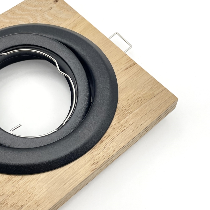 Sisseehitatav laevalgusti TOBBY 1xGU10/20W/230V 11,5x11,5 cm tamm/must