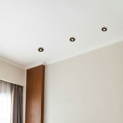 Sisseehitatav laevalgusti TOBBY 1xGU10/20W/230V, läbimõõt 11,5 cm, tamm/must