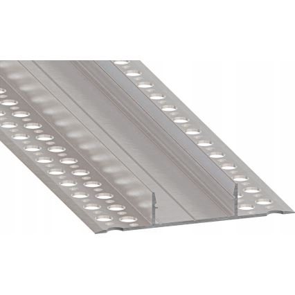 Sisseehitatav profiil LED-ribadele 1 m, hõbe/valge