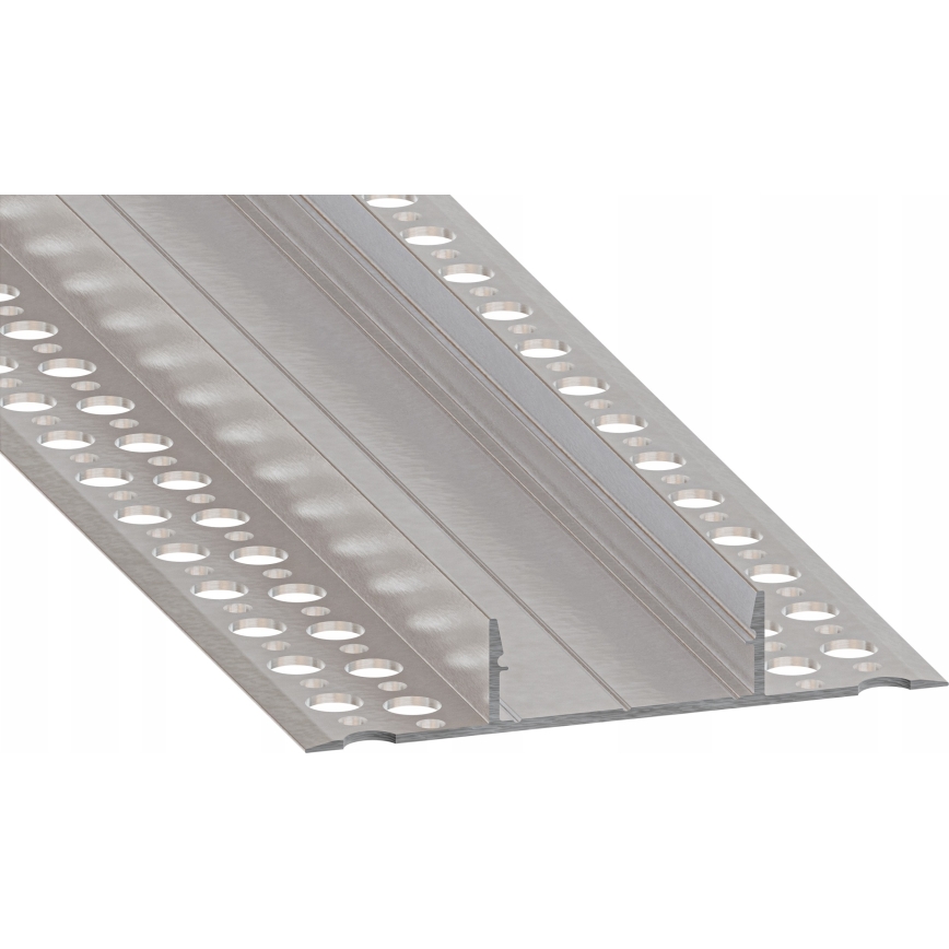Sisseehitatav profiil LED-ribadele 1 m, hõbe/valge