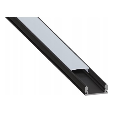 Sisseehitatav profiil LED-ribadele, 1 m, must/valge