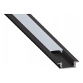 Sisseehitatav profiil LED-ribadele, 1 m, must/valge