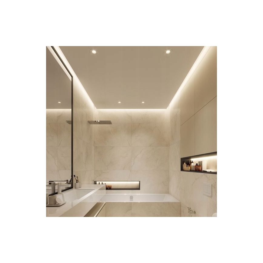 Sisseehitatav profiil LED-ribadele, 1 m, must/valge