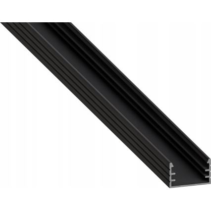 Sisseehitatav profiil LED-ribadele, 1 m, must/valge