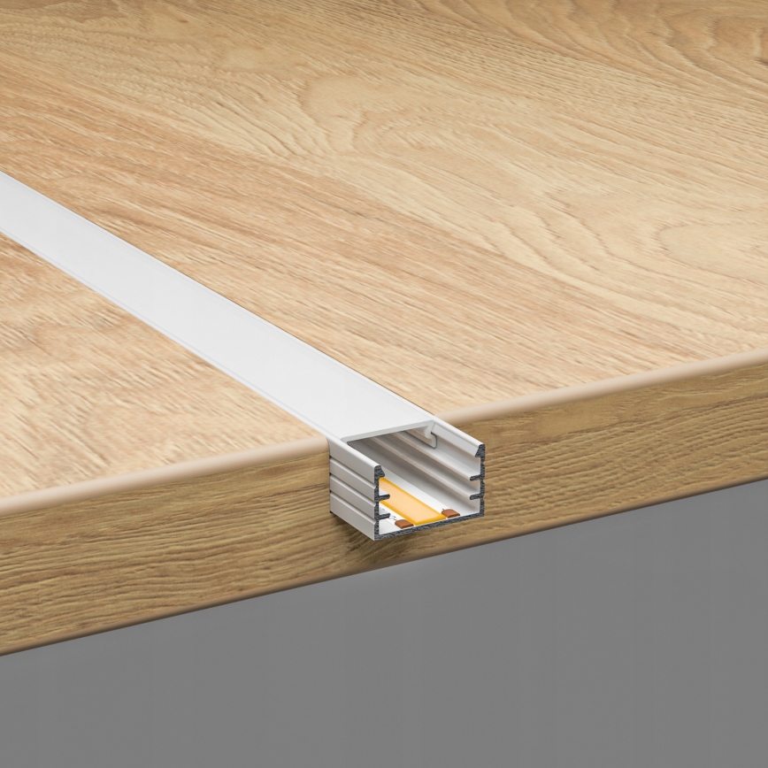 Sisseehitatav profiil LED-ribadele, 1 m, valge